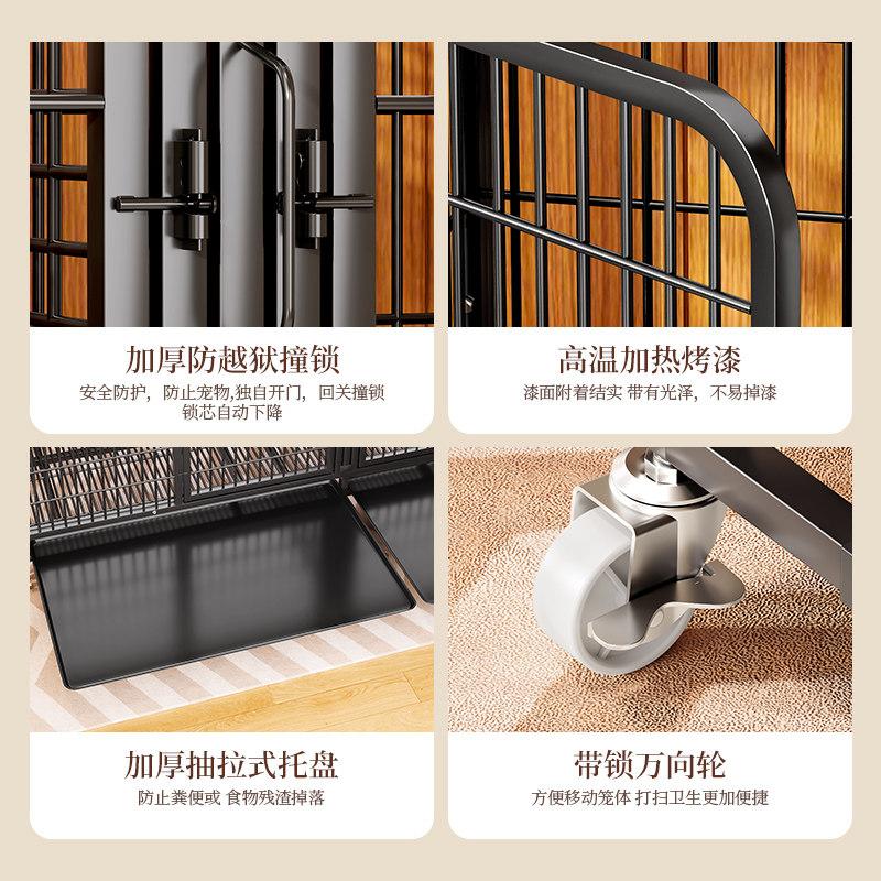 Dog Breeding Cage Large Medium Small Dog Crate With Partition Toilet Tray Pet Shop Maternity Cage Multifunctional Cage