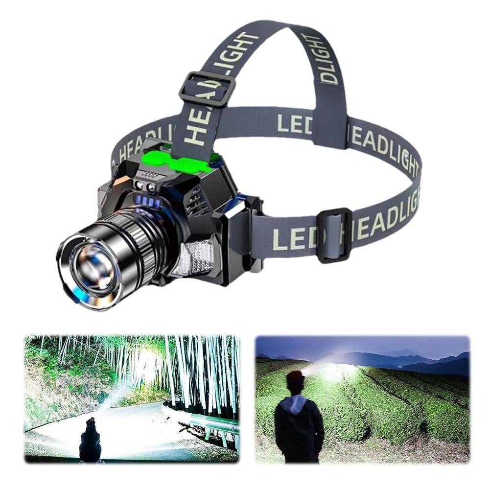 LED Super Bright Headlight USB Rechargeable Powerful Headlight Torch Camping Head Light for Outdoor Camping Cycling Hiking