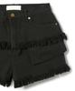 SIO Exposed Pocket Layered Denim Shorts_Black