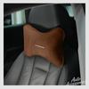 Suede Car Seat Neck Pillow Headrest Head Rest Relax Protection For Porsche Cayenne Cayman Panamera Macan Taycan Boxster stickers FU3