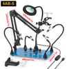 NEWACALOX Magnetic Soldering Helping Hands Third Hand Heavy Duty Base Welding Work Station Hot Air Gun Holder for Solder Repair