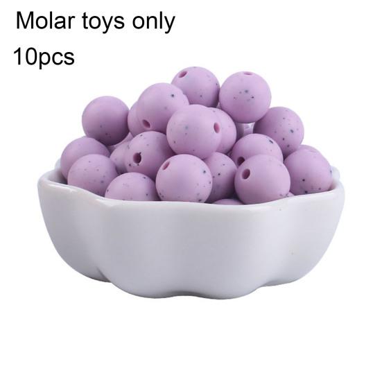 10 bucăți 12 mm mărgele din silicon de culoare solidă, multifuncțională, ușoară, fiabilă, practică, rotundă pentru dentiție, pentru produse pentru bebeluși