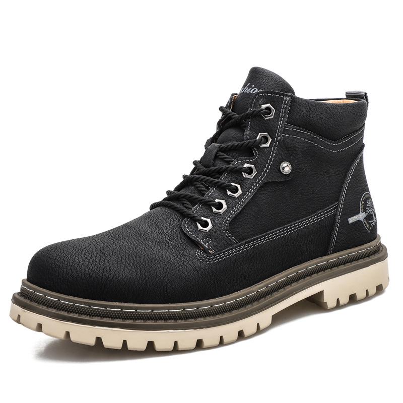 Men's Trendy Mid-Cut Autumn Work Boots - British Style Martin Boots