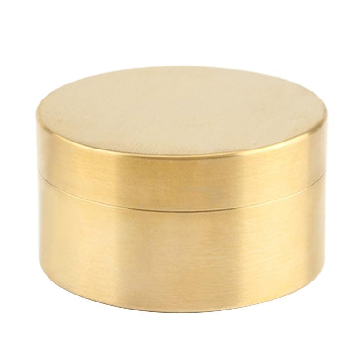 Brass Mini for Pill Container, Outdoor Waterproof Round Shape Box Sealed Contain