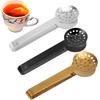 3pcs Tea Bag Squeezer Tongs, Stainless Steel Strainer Spoons Teabag Clips Tool Practical Strainer Tea Accessories (Black, Gold, Silver)