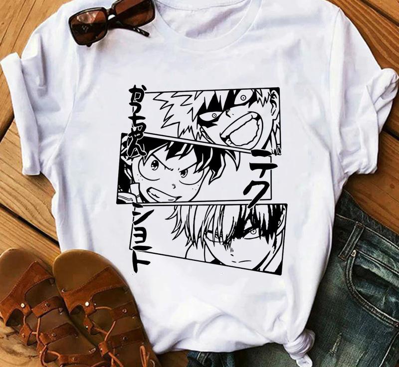 Tricou cu imprimeu grafic Anime japonez My Hero Academia, la modă, ocazional, cu mânecă scurtă, cu mânecă scurtă, de dimensiuni mari, unisex