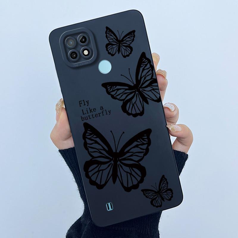 For Realme C21 RMX3201 / C21Y RMX3261 RMX3263 C25Y Phone Case Coque Soft Silicone Sweet Painted Girls Lovely Printed Back Cover
