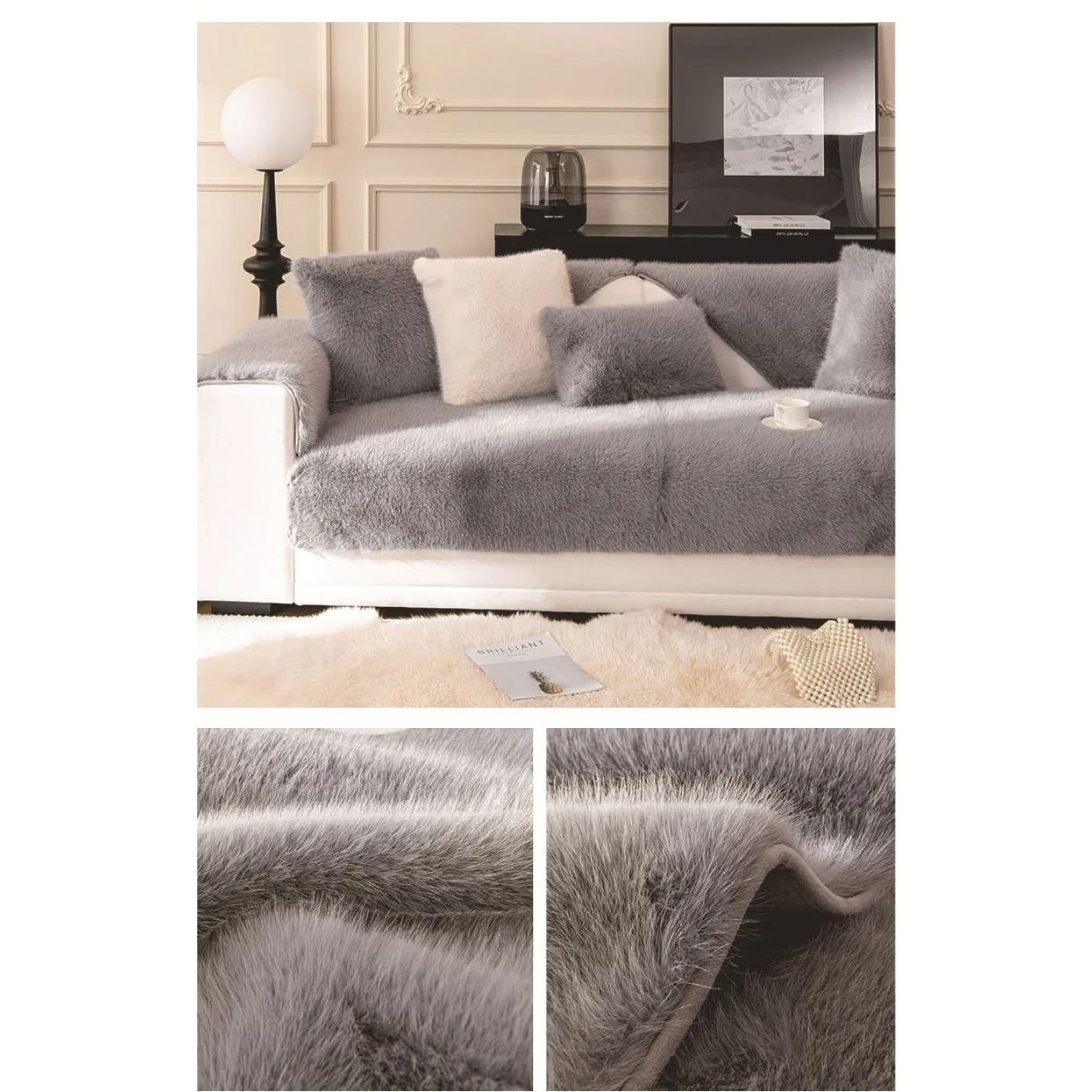 

Мягкий нескользящий чехол для дивана, полотенце, пылезащитный чехол, зимняя утолщенная подушка для дивана, минималистичные Г-образные диваны, наволочка для полотенца, современная гостиная 70x70cm 1pcs