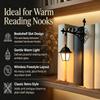 Vintage Bookshelf Lamp Library Lantern Light Library Lantern Bookshelf Light Reading Nook Led Night Lamp Decorative for Home