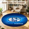 Round Rug Custom NameSchalke 04 FC Pattern Non Slip Carpet Home Floor Decor