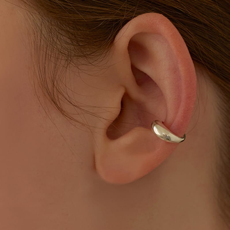 Lewe [925 Silver] Volume Wave Earcuff