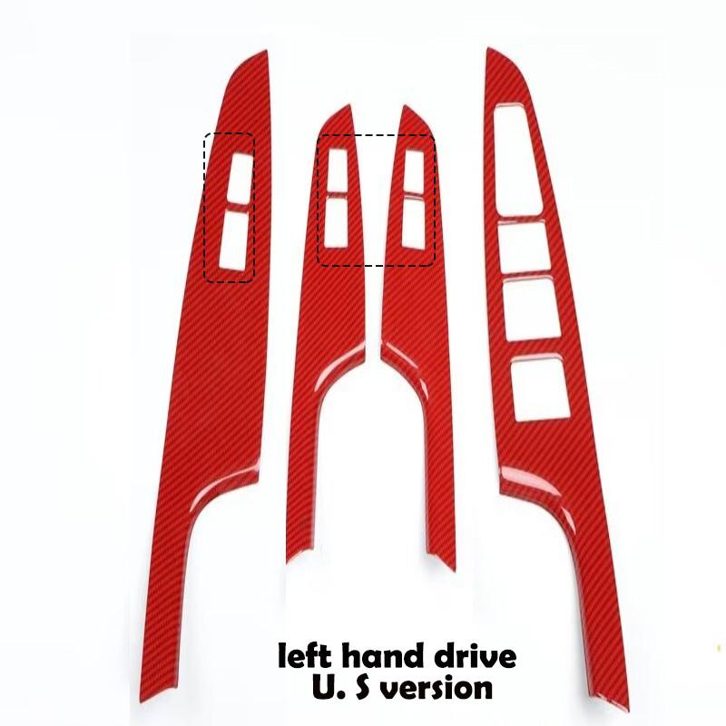 LHD RHD For For Hyundai Tucson 2015- ABS carbonfiber window rise switch cover glass control panle cover interior accessories