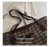 Korean Style Plaid Tote Bag - Classic Versatile Large Capacity Shoulder Bag