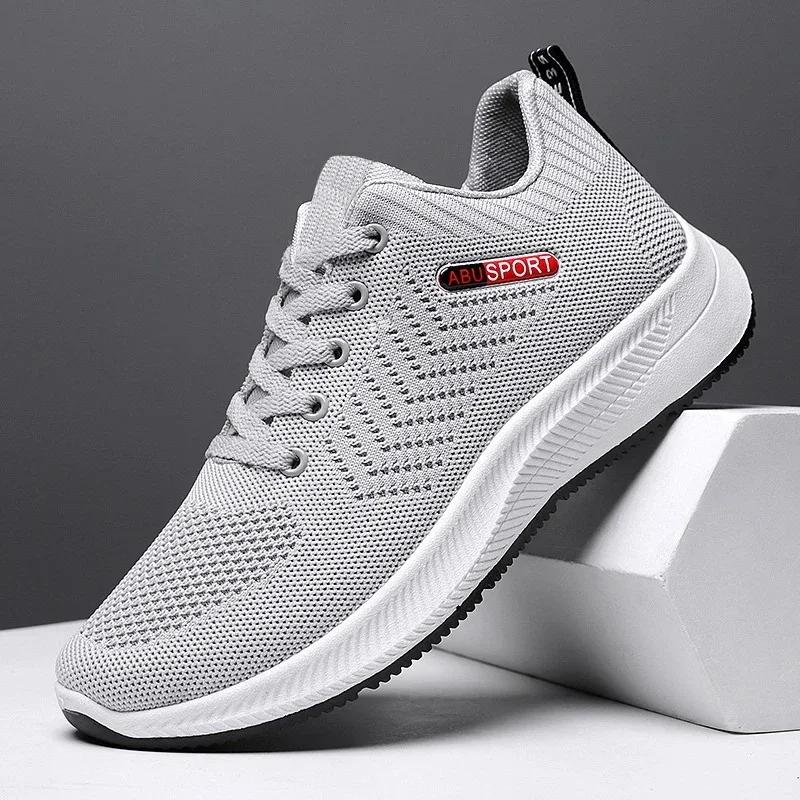 2026 Summer New Sneakers Shoes for Men Lightweight Breathable Running Walking Male Footwear Soft Sole Lace-up Running Shoes