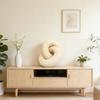 Artistic Wooden Interconnected circlets Home Accent Handmade Show Piece For Counter exclusive Exhibition 12x12cm P9YB
