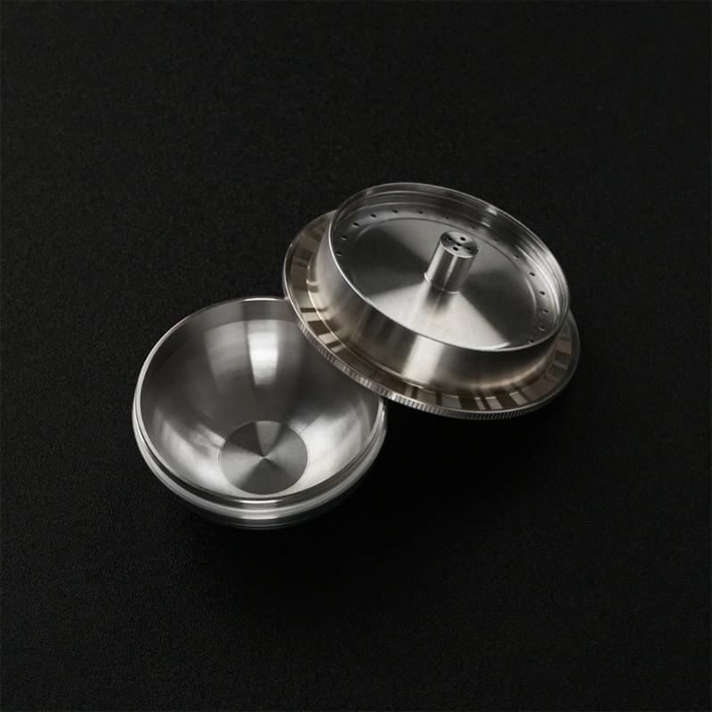 Coffee Pods Holder Coffee Powder Tamper and Refill Base Stainless Steel Texture Suitable for Compact Storage Solution