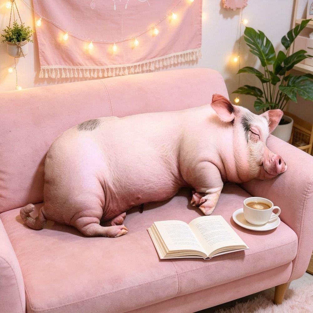 PP Cotton Filled Poultry Throw Pillows 40cm Size Pig Keychain Animal Cushion Doll Toys Bedroom Use