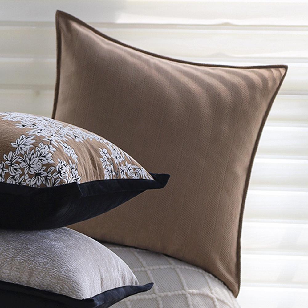 45X45CM Coffee Brown Throw Pillow Cover Simple Elegant Homestay Cushion Cover Decor Home Decorative Pillowcase