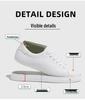 Unisex Lightweight White Sneakers for Wide Feet - Casual Flat Shoes In European & American Styles
