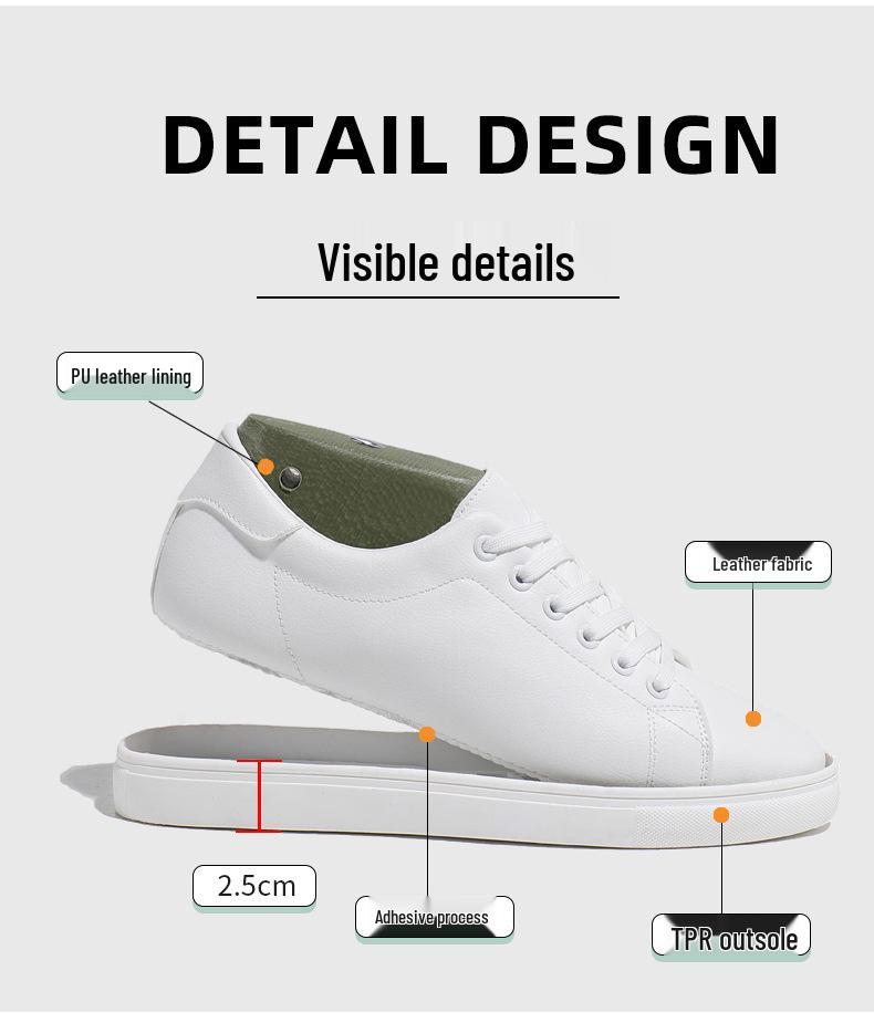 Unisex Lightweight White Sneakers for Wide Feet - Casual Flat Shoes In European & American Styles