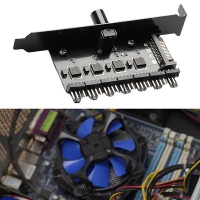 Computer Fan Motherboard Speed Controller Heat Dissipation Computer Case SATA 4Pin Fast Cooling Fan Temperature Controller