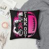 Fußball Pink Out Team Brustkrebs-Aufklärung Monat Damen Kissenbezüge Sofakissenbezug Heimdekoration Dekokissenbezug