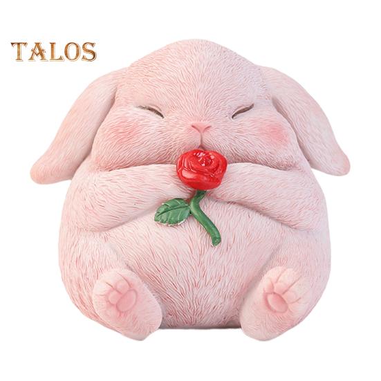 

Кролик орнамент яркая цветная статуэтка кролика изысканное украшение рабочего стола декор для домашнего офиса уникальный настольный аксессуар розовый