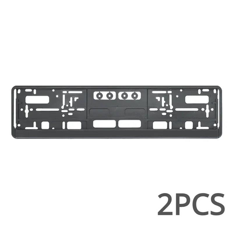 1/2Pcs Car Licence Plate Bracket Black Number Plate Holder EU Standard License Plate Frame Cover Anti-corrosion Auto Accessories License Plate Covers