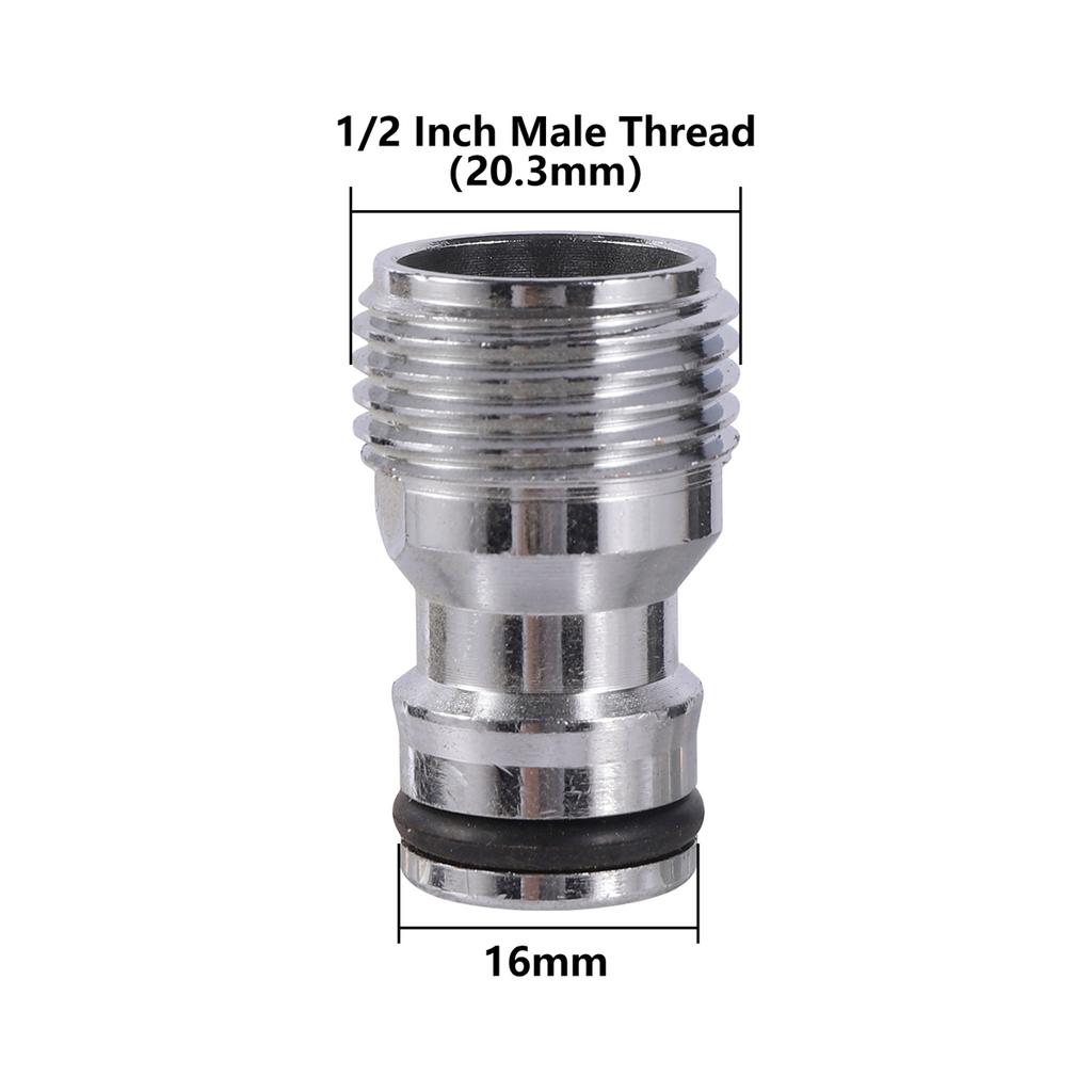 1/2" 3/4" Male/Female Thread Adapter Water Tap Washing Machine Nipple Quick Connector Garden Yard Faucet Converter Accessories