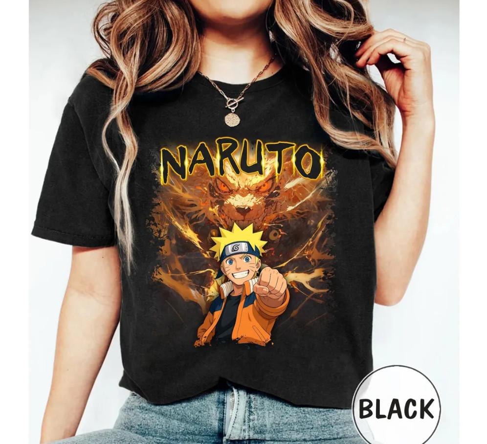 

Naruto Uzumaki Kurama T-Shirt Vintage Japanese Anime S