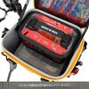 Micro Fishing Mesh 12L Waterproof Storage Container for Fishing and More [DRESS] Bucket, Black/Orange (with Pocket), Approx. Capacity, EVA,
