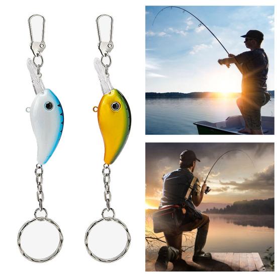 3Pcs 13CM/9G Fishing Lure Keychain Portable Long Tongue Artificial Minnow Bionic Bait Key Ring Fishing Enthusiasts Gift