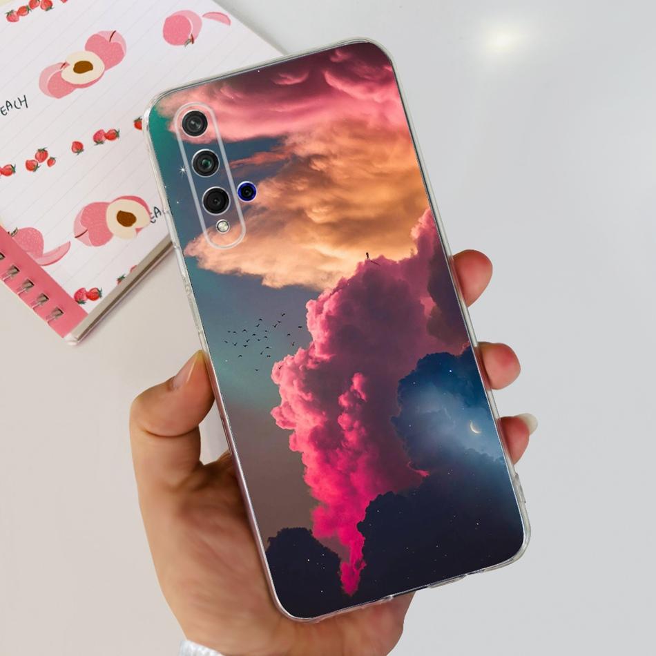 For Huawei Nova 5T Phone Case Nova5T YAL-L21 YAL-L61 YAL-L71 Elegant Printing Soft Silicone Clear TPU Slim Cases