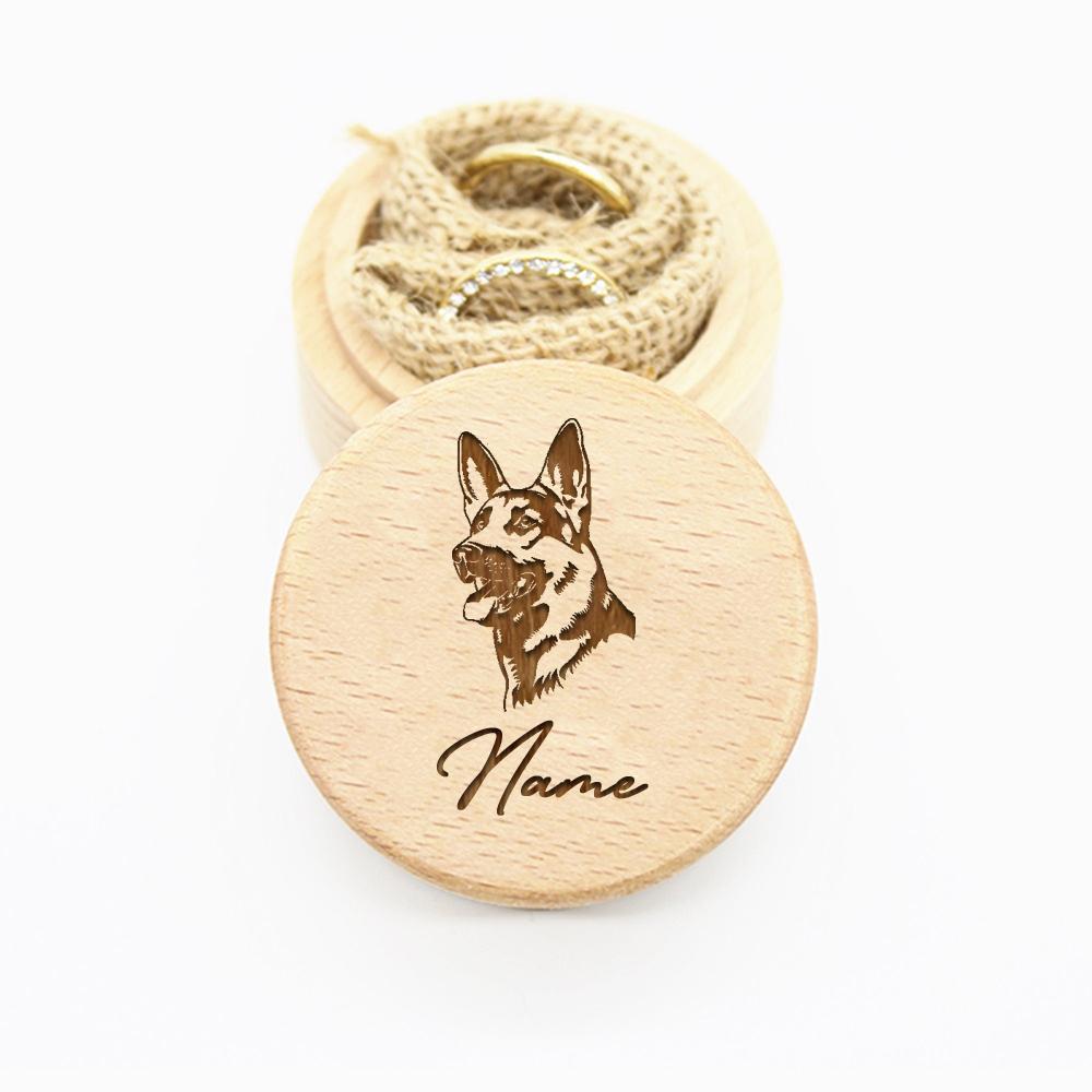 Personalised Engraved Wooden Tooth Storage Box Custom Name Memorial Box Pet Dog Cat Fur Keepsake Box Loss of Pet Memorial Gift