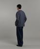 BLANKROOM Pencil Stripe Long Sleeve Tee_Indigo Blue
