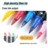 Dual-Color Sparkle Flow Fluorescent Pen Set with Thick Soft Tip