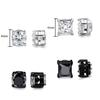 ZAKOL Crystal CZ Strong Magnetic Ear Stud Clip Earrings for Men Women Punk Round Zircon Magnet Earrings Non Piercing Jewelry