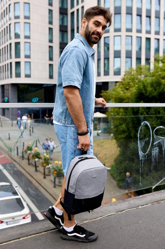 Large men's polyester laptop backpack - Peterson