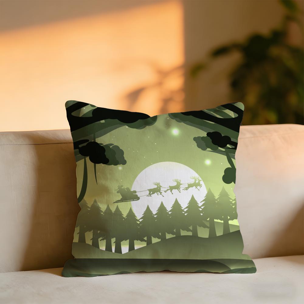 Süßer Weihnachts Kissenbezug Gemütliches Samt Kissen Weiches Warmes Kissen Für Sofa Bett