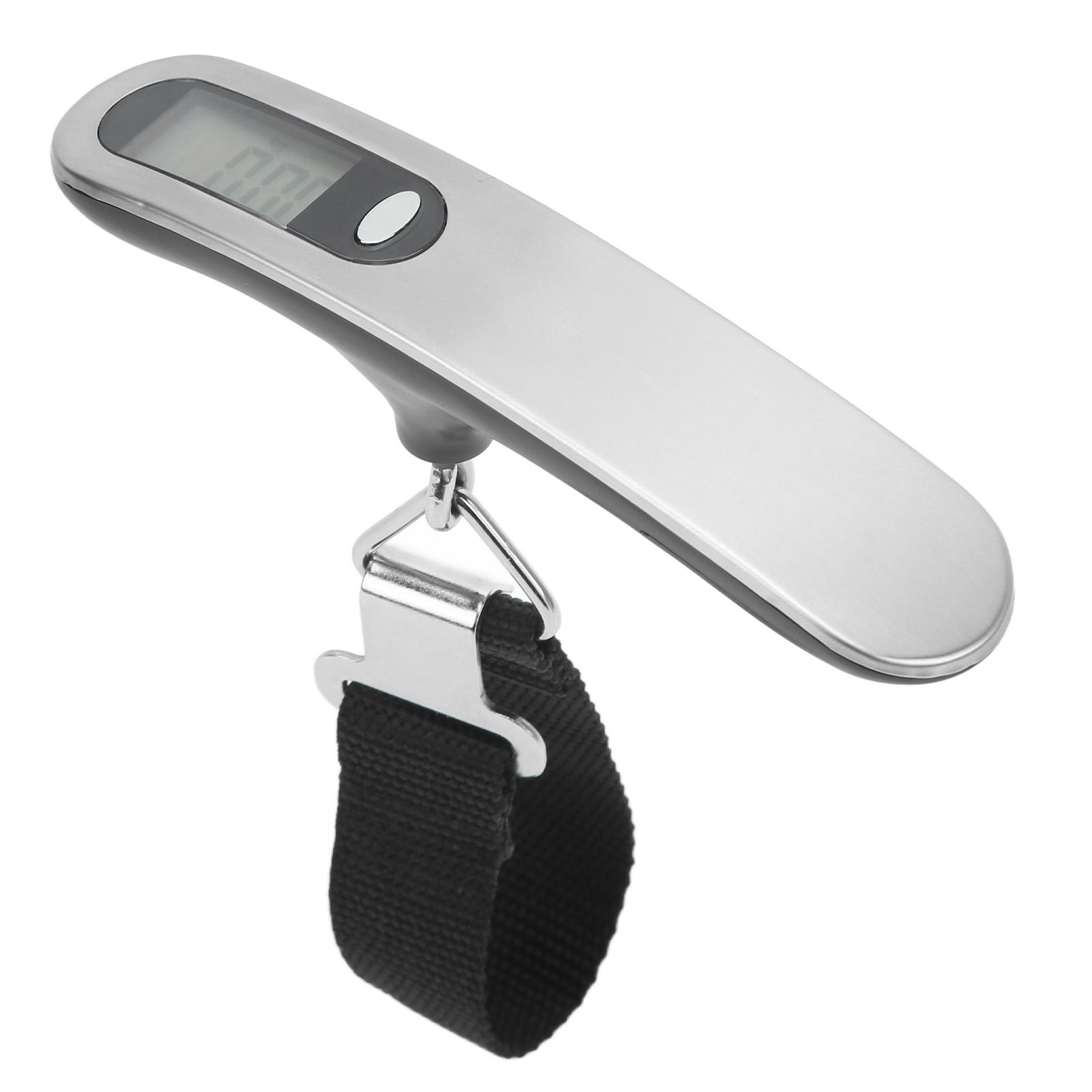 

Портативные цифровые весы для багажа, подвесные весы из нержавеющей стали для чемоданов, с батарейкой