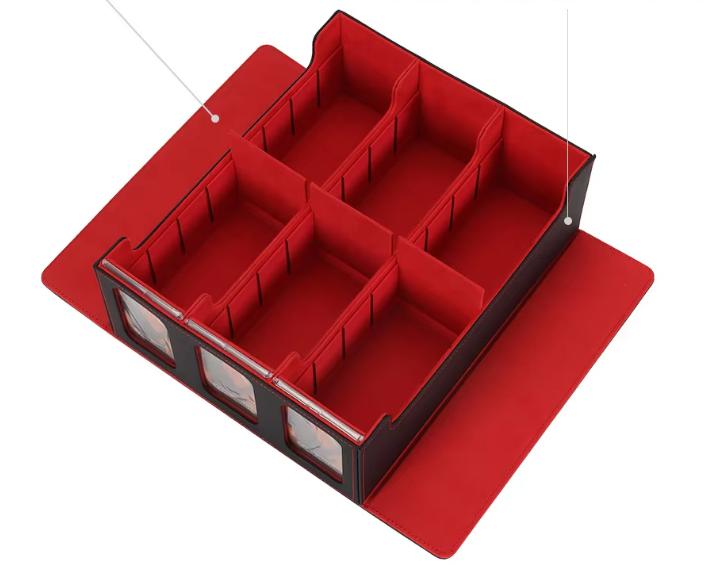 Patented Design BNT Three-Row Windowed Pu Leather Eco-Friendly Game Card Storage Box Single Sleeve 1360+ for Board Game