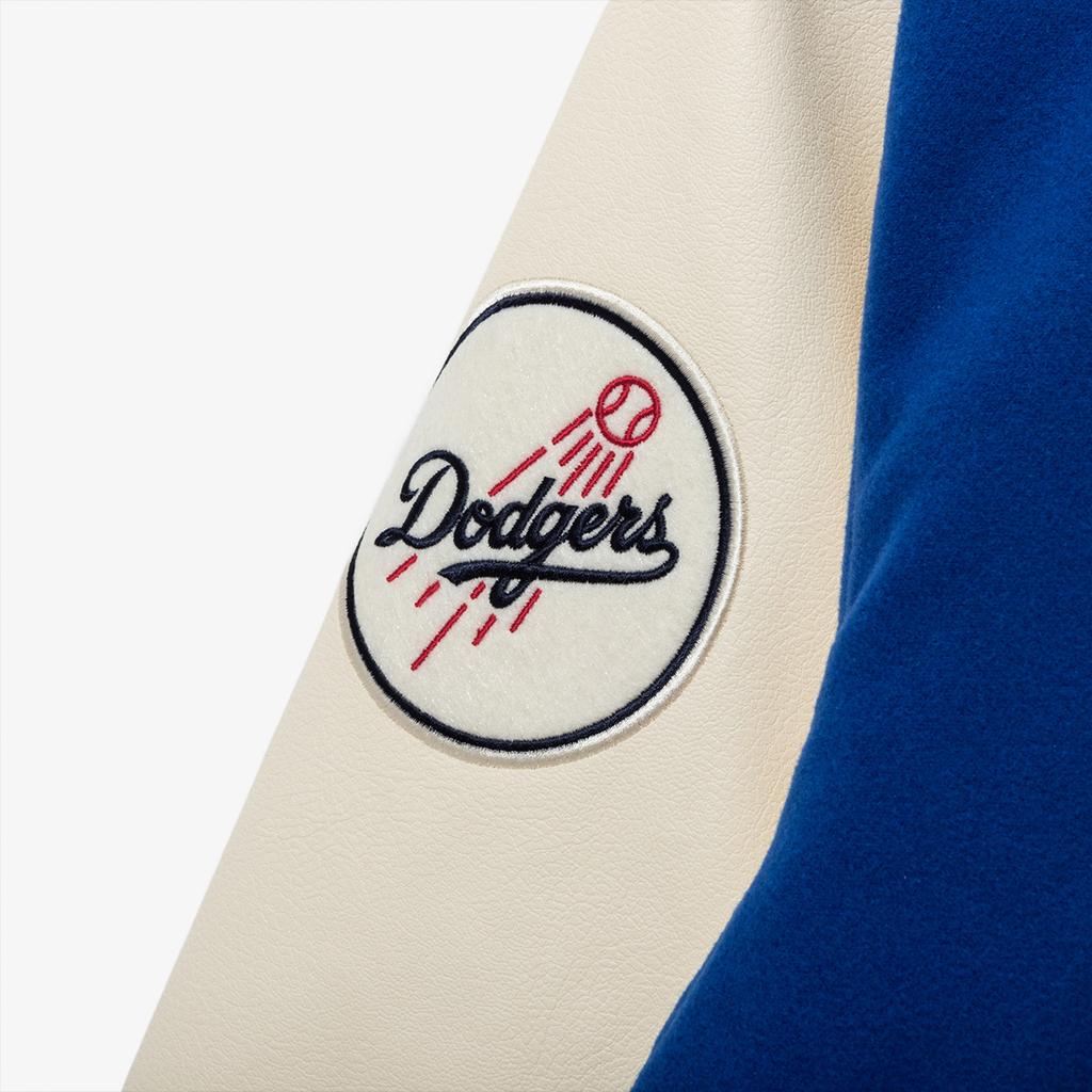 New Era Mlb La Dodgers Patched Varsity Jacket Bright Blue 14742027