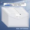 10 Pcs Clear A4 File Folders Plastic Storage Bag Document Pouch Large Capacity Durable Snap Button Closure File Folders