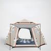 Campingzelt Automatisches Doppel-Doppel-Doppel-Sechseckzelt Outdoor 3-4 Personen Camping Camping Regenfest Einfach aufzubauendes Zelt