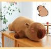 40CM-60CM Kawaii Cartoon Giant Strip Capybara Plush Doll Pillow Lying Brown Creative Capybara Plush Toy Home Decor Sleeping Toy