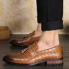 Moda Męskie Buty Moda Oddychające Skórzane Buty Casual Oddychające Gruba Podeszwa Mokasyny Z Frędzlami Mokasyny Buty na Wesele