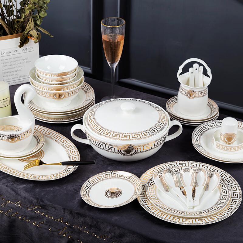 LISM Jingdezhen Light Luxury Ceramic Dinnerware Set