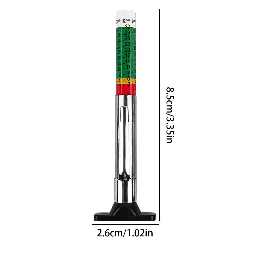 Kosesater Tire Groove Depth Gauge Measuring Color Coded Tread Groove Measuring Meter for Home