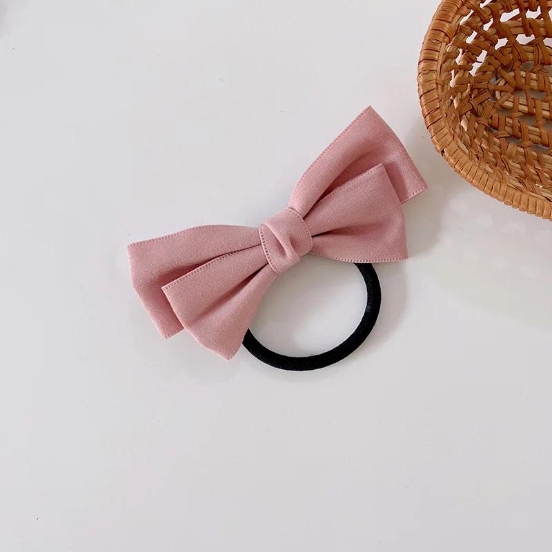 Fashion Korean BowKnot Hair Ties Scrunchies Women Girls Elastic Hair Bands Band Long Ribbon Bow Ponytail Accessories