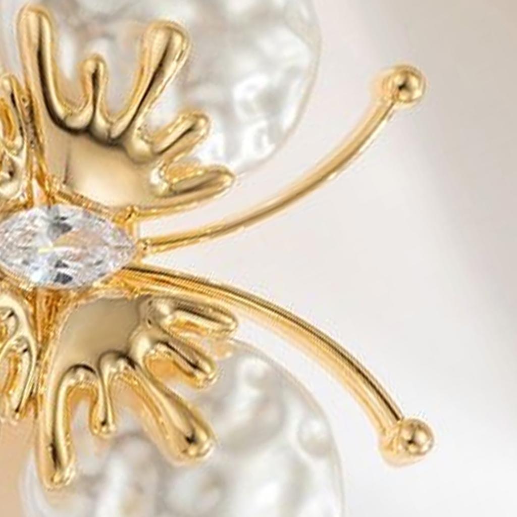 Delicate Butterfly Shape Brooch Pin With Intricate Texture Stylish Outfit Embellishment for Casual or Formal Wear